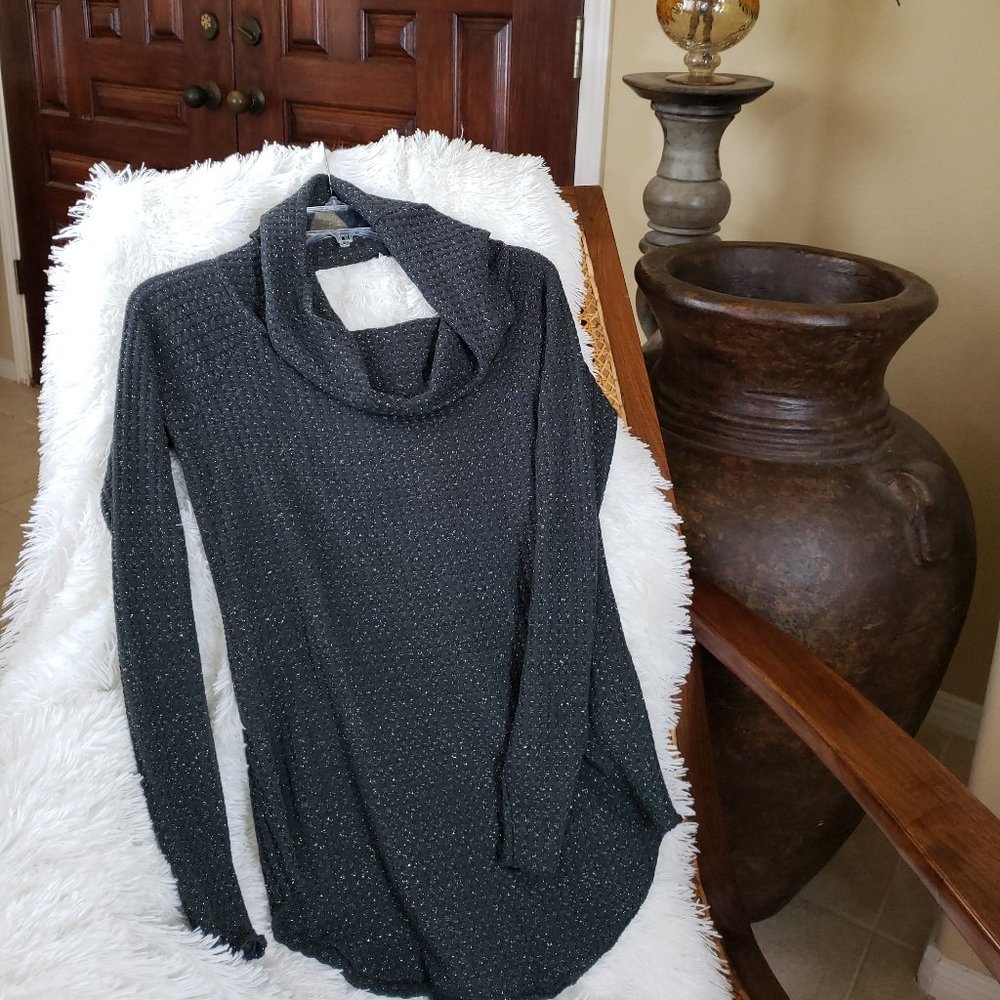 CHASER Open Back Sweater Cowl Neck - Picture 2 of 6